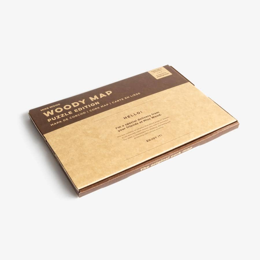 Mapa del mundo de corcho - Woody Map Natural Puzzle - Misswood