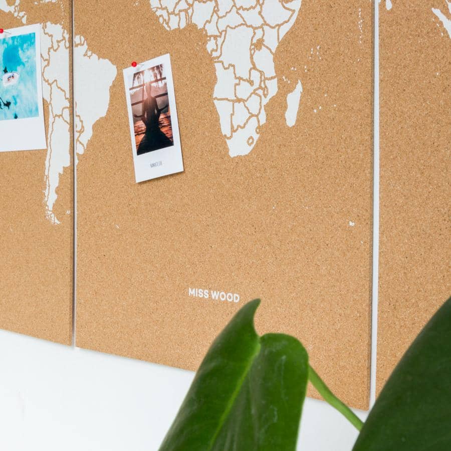 Mapa del mundo de corcho - Woody Map Natural Puzzle - Misswood