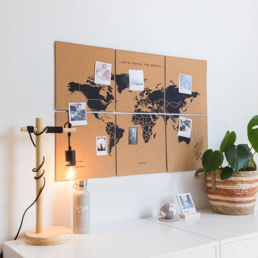 Mapa del mundo de corcho - Woody Map Natural Puzzle - Misswood