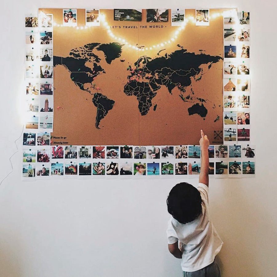 Mapamundi corcho - Woody Map Natural World - Misswood