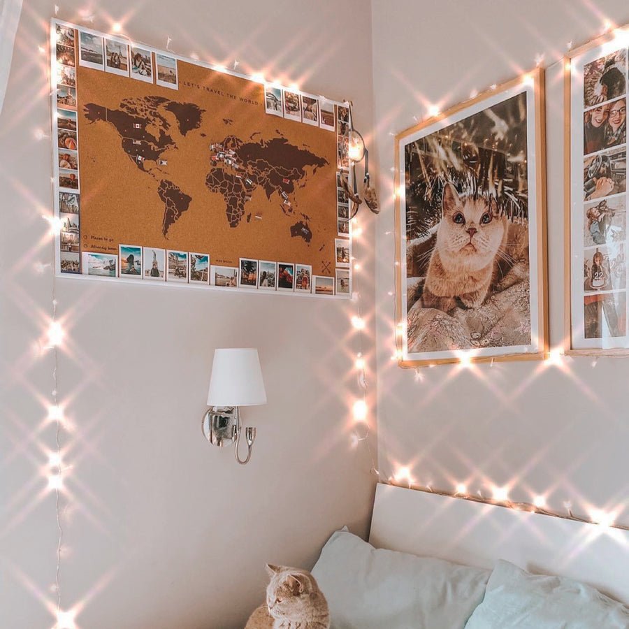 Mapamundi corcho - Woody Map Natural World - Misswood