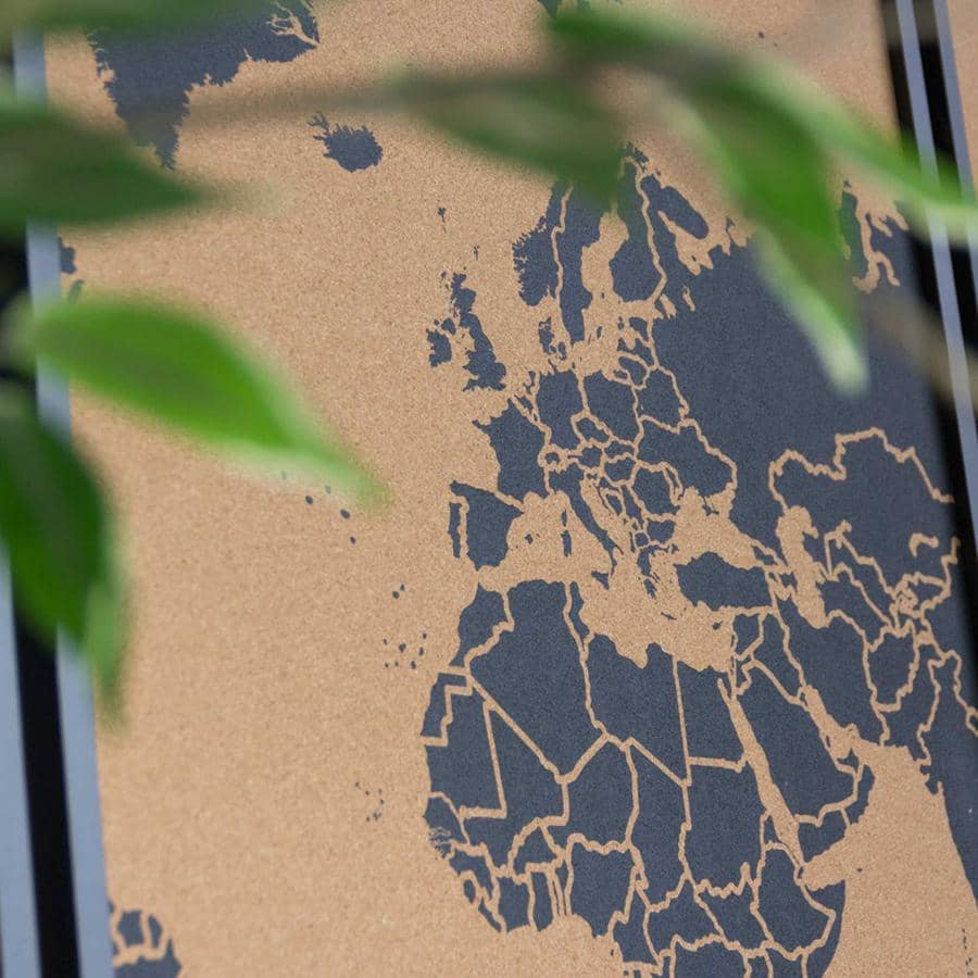 Mapamundi corcho - Woody Map Natural World - Misswood