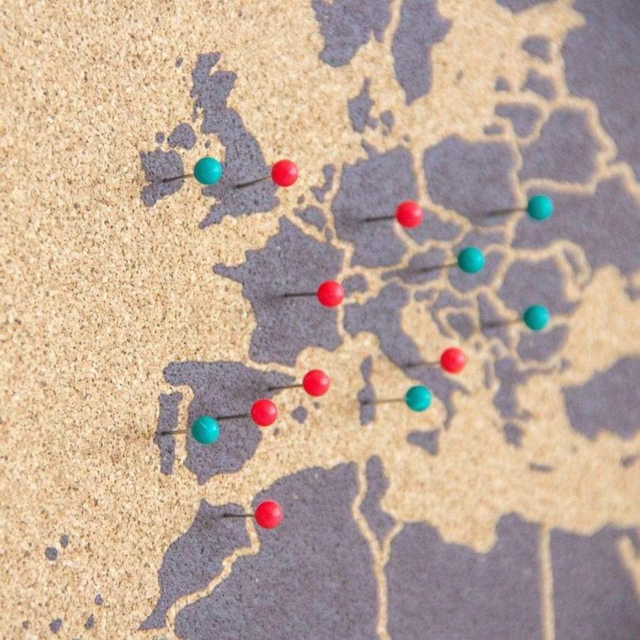 Mapamundi corcho - Woody Map Natural World - Misswood