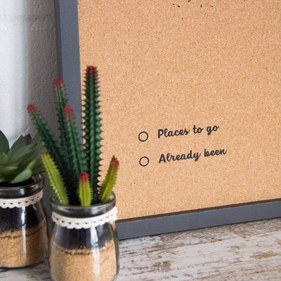 Mapamundi corcho - Woody Map Natural World - Misswood