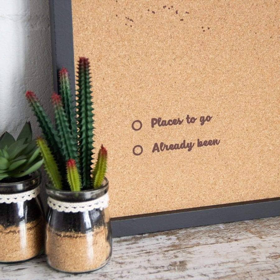 Mapamundi corcho - Woody Map Natural World - Misswood