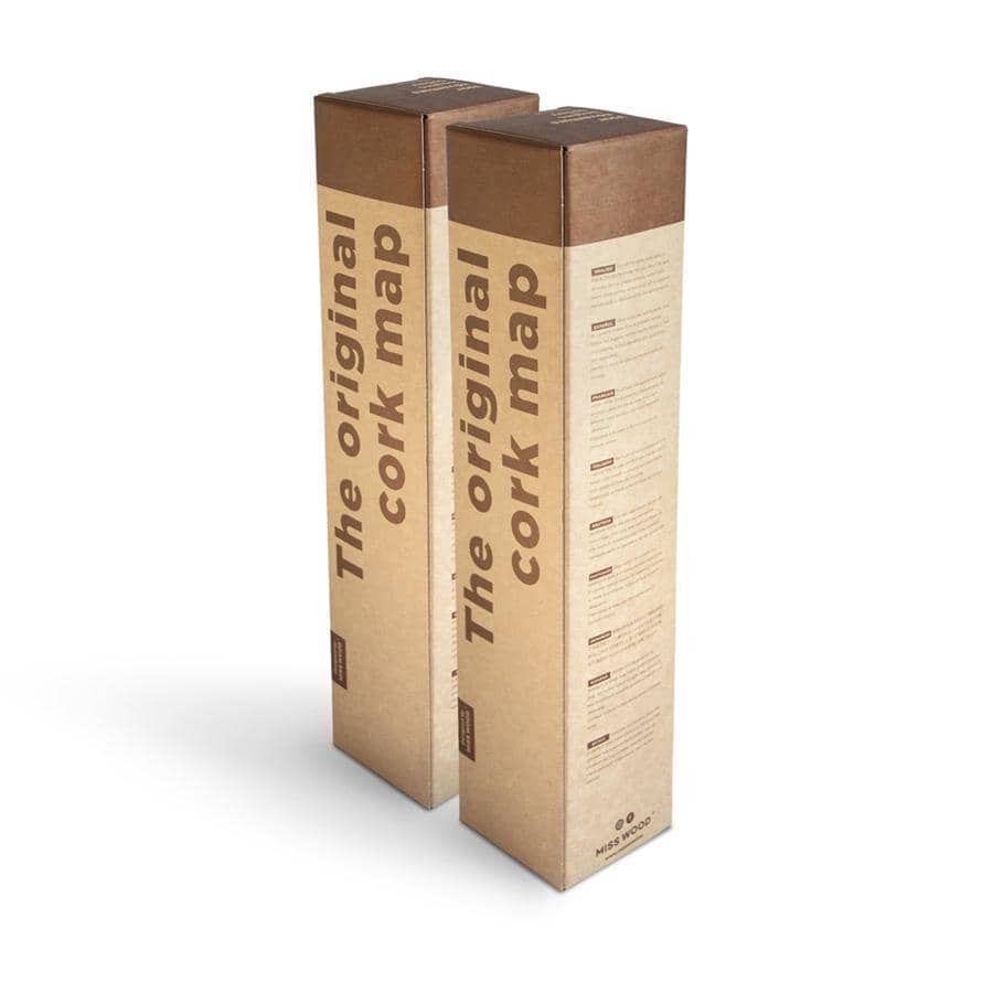 Mapamundi corcho - Woody Map Natural World - Misswood