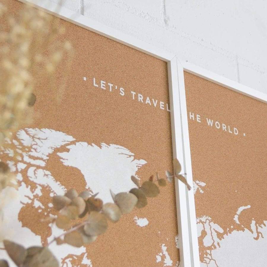 Mapamundi corcho - Woody Map Natural World - Misswood