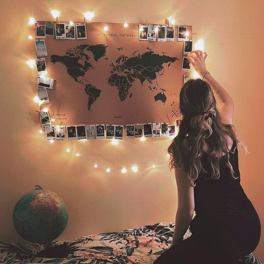 Mapamundi corcho - Woody Map Natural World - Misswood