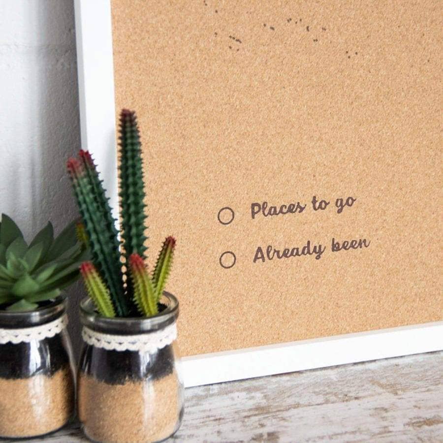 Mapamundi corcho - Woody Map Natural World - Misswood