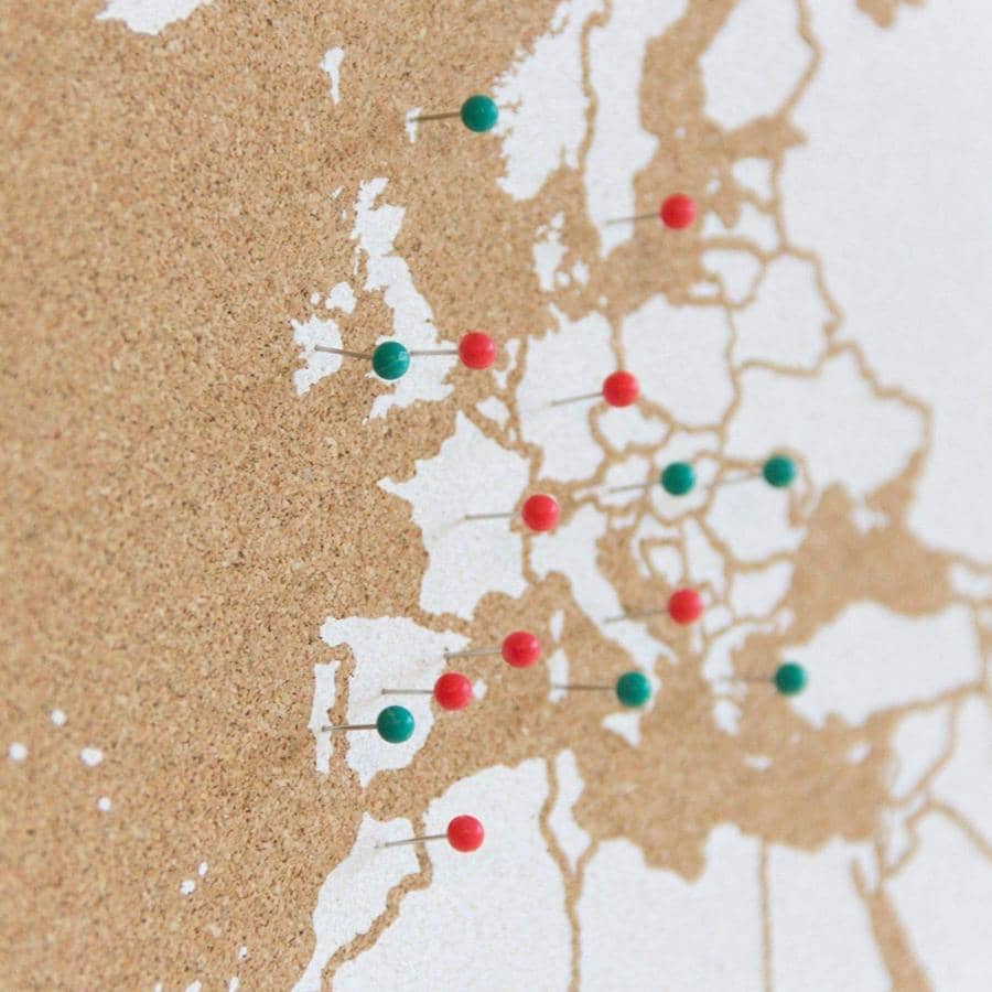 Mapamundi corcho - Woody Map Natural World - Misswood