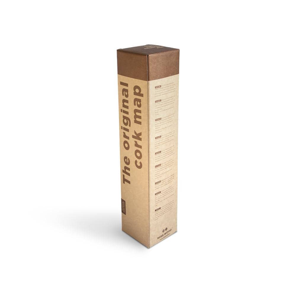 Mapamundi corcho - Woody Map Watercolor Vintage - Misswood