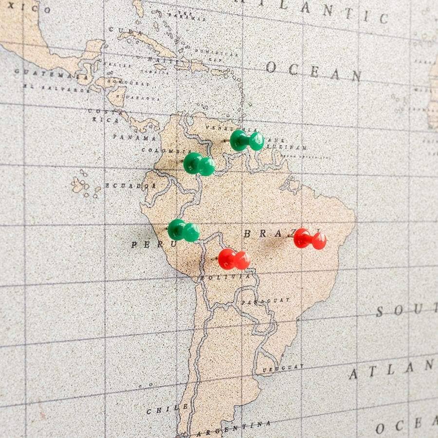 Mapamundi corcho - Woody Map Watercolor Vintage - Misswood