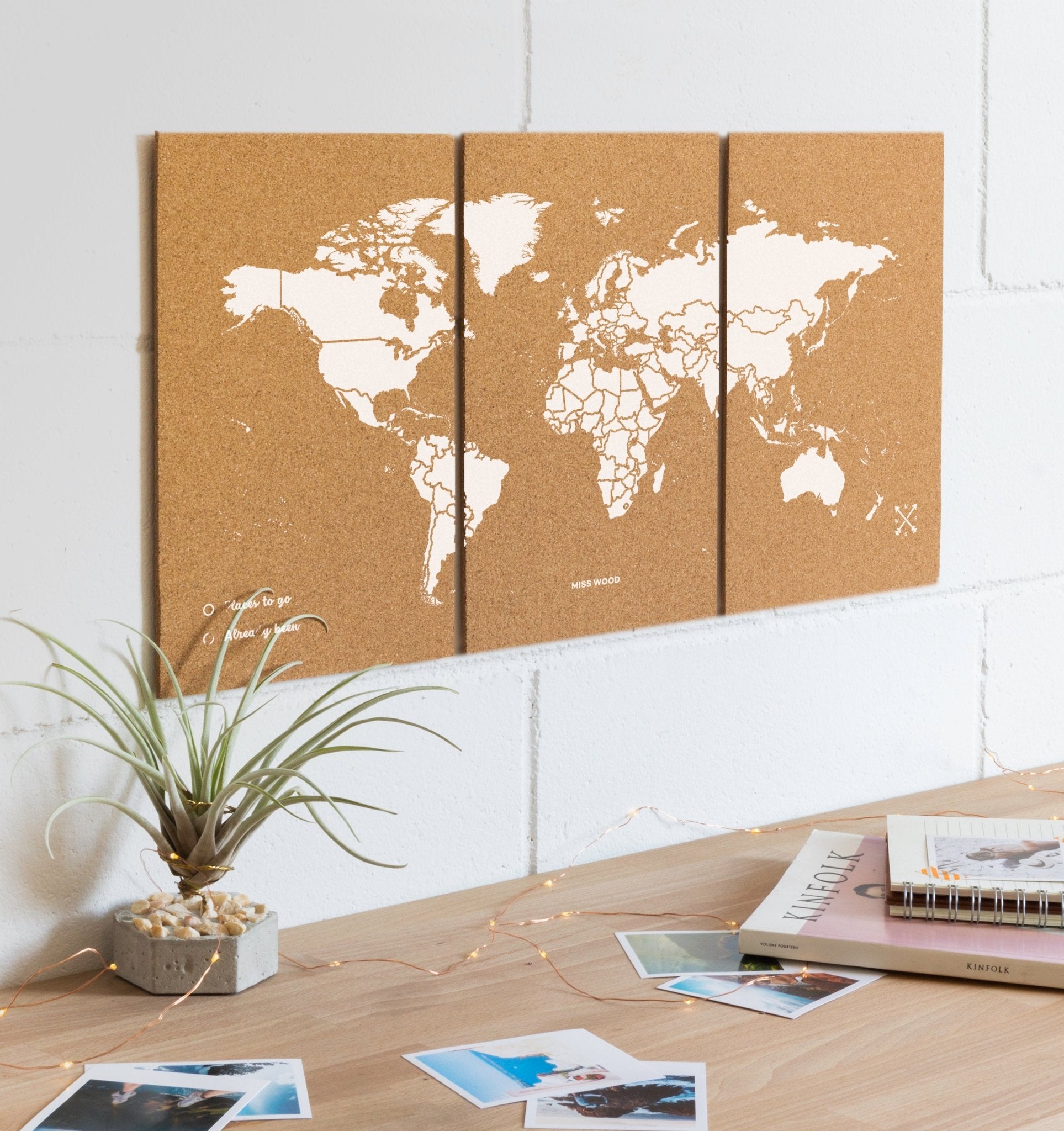 Mapa del mundo de corcho - Woody Map Natural Puzzle - Misswood