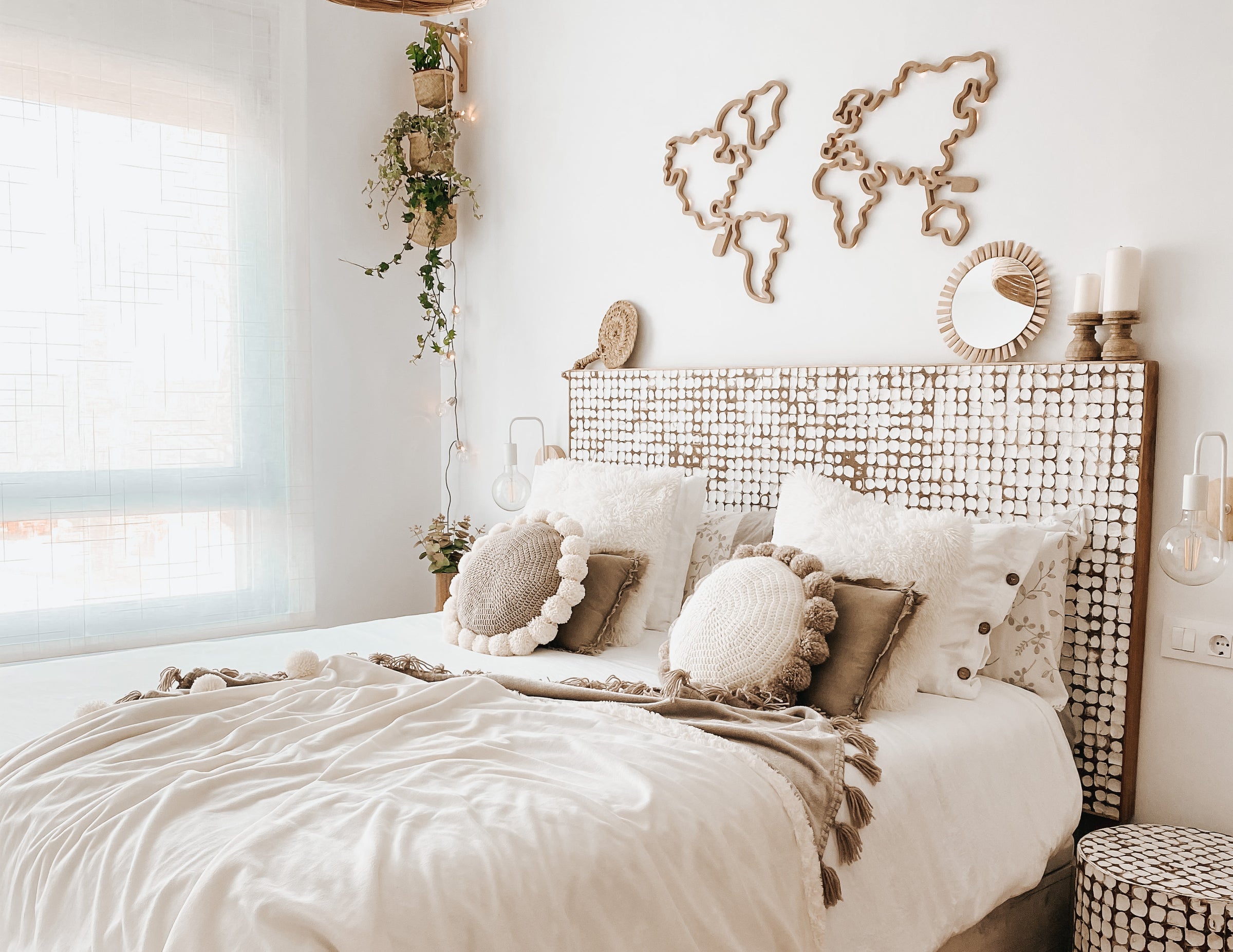 Cómo decorar la pared del cabecero de la cama de matrimonio - Bien hecho