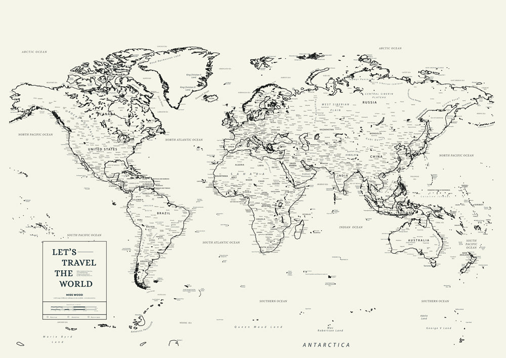 Mappa Del Mondo Con I Paesi Paese E Città Nomi - Immagini