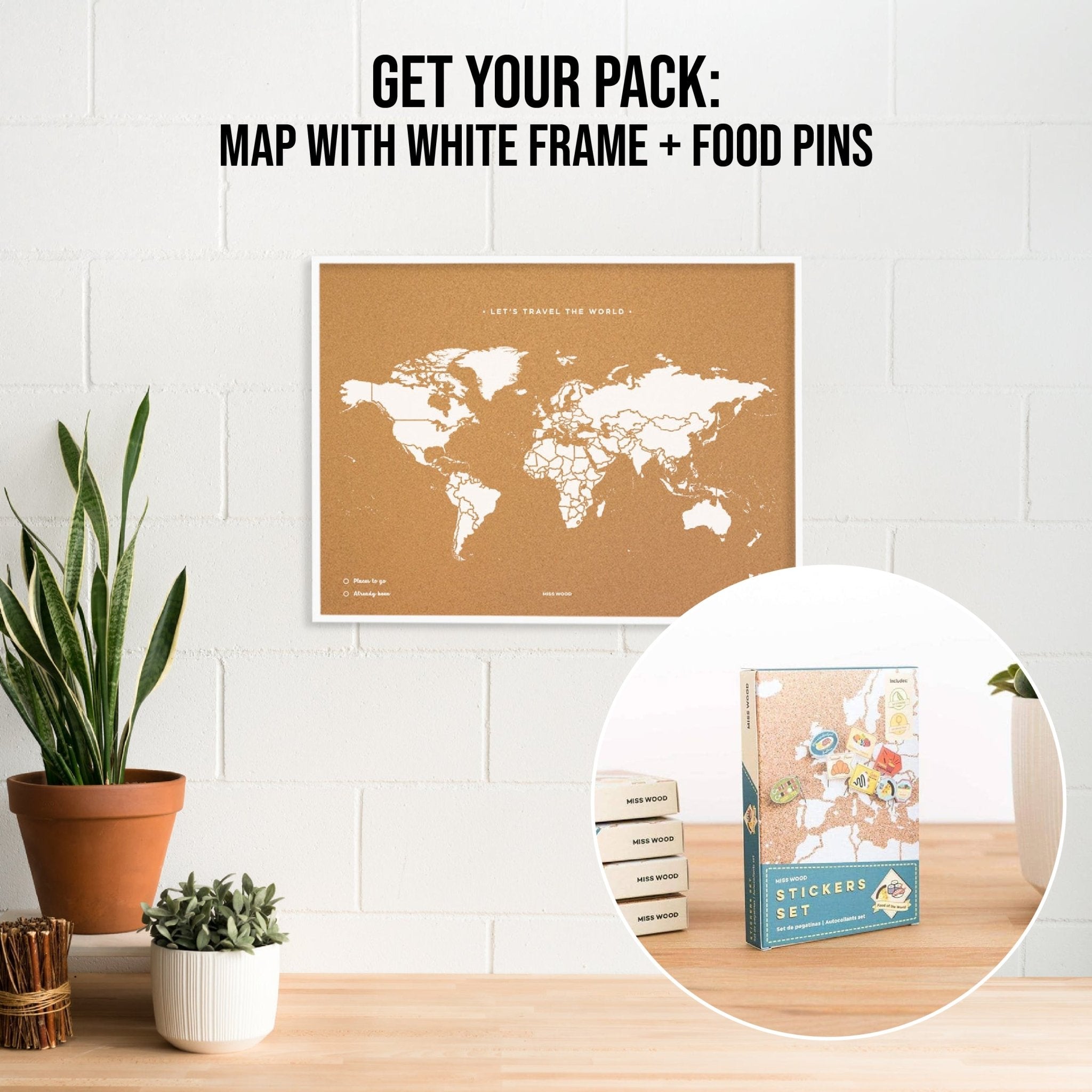 Pack mapamundi + Banderas decorativas - Misswood