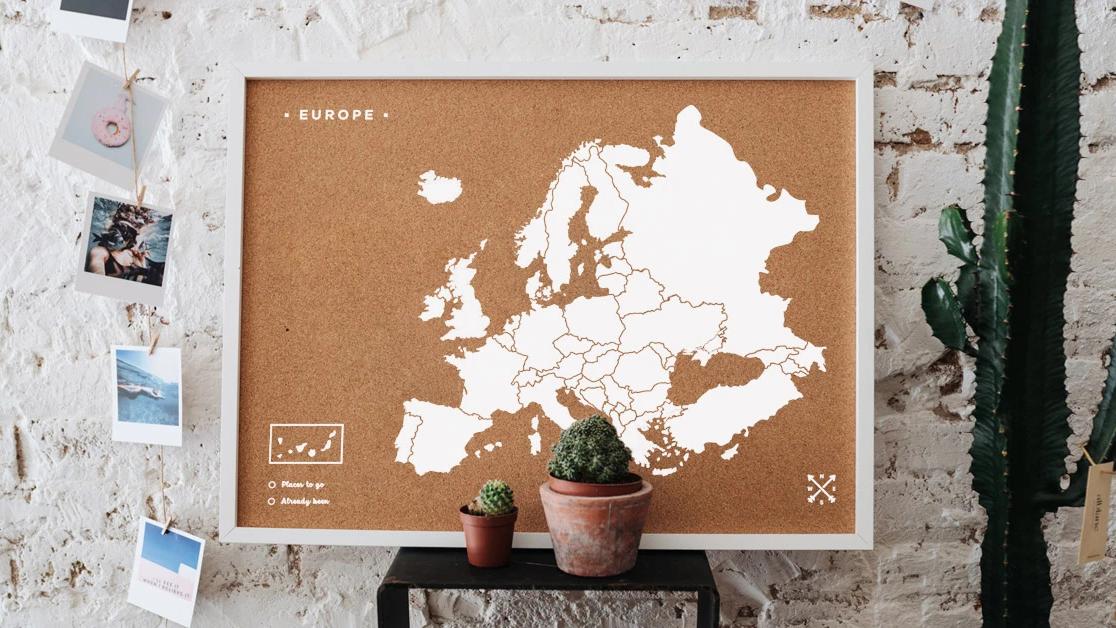 mapa de europa para decorar pared
