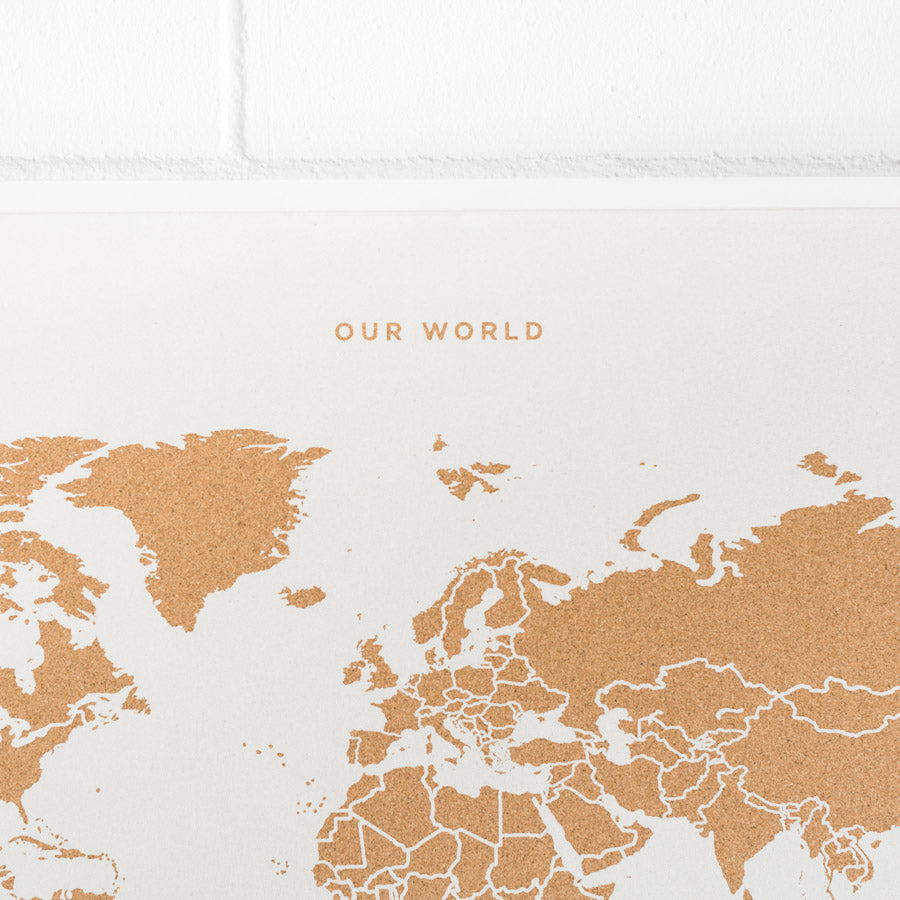 Mapamundi de Corcho - Mapa Político Mundo - Woody Map Natural ® – Misswood