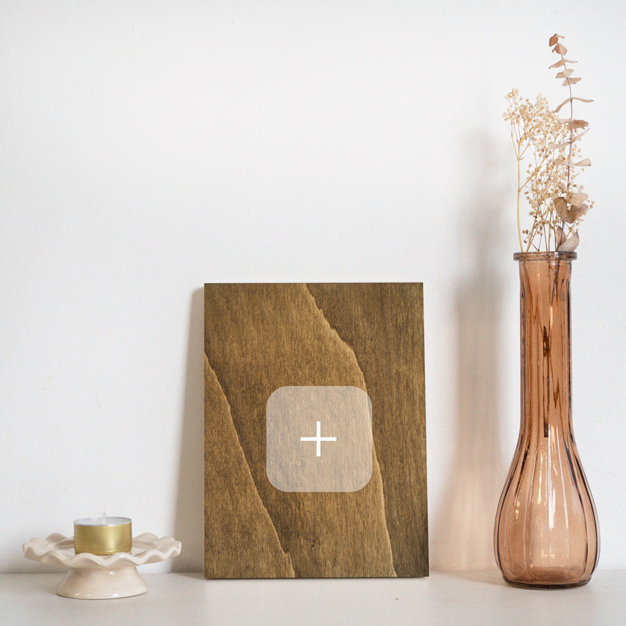 Cartel de madera Personalizado-20 x 15 cm / Vertical / Marrón-20 x 15 cm-Vertical-MarrónMisswood