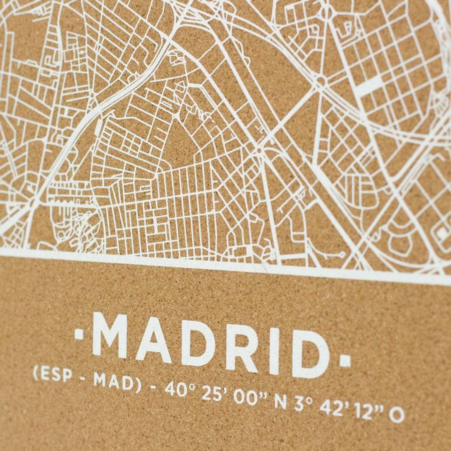 Mapa de corcho - Woody Map Natural Madrid----Misswood