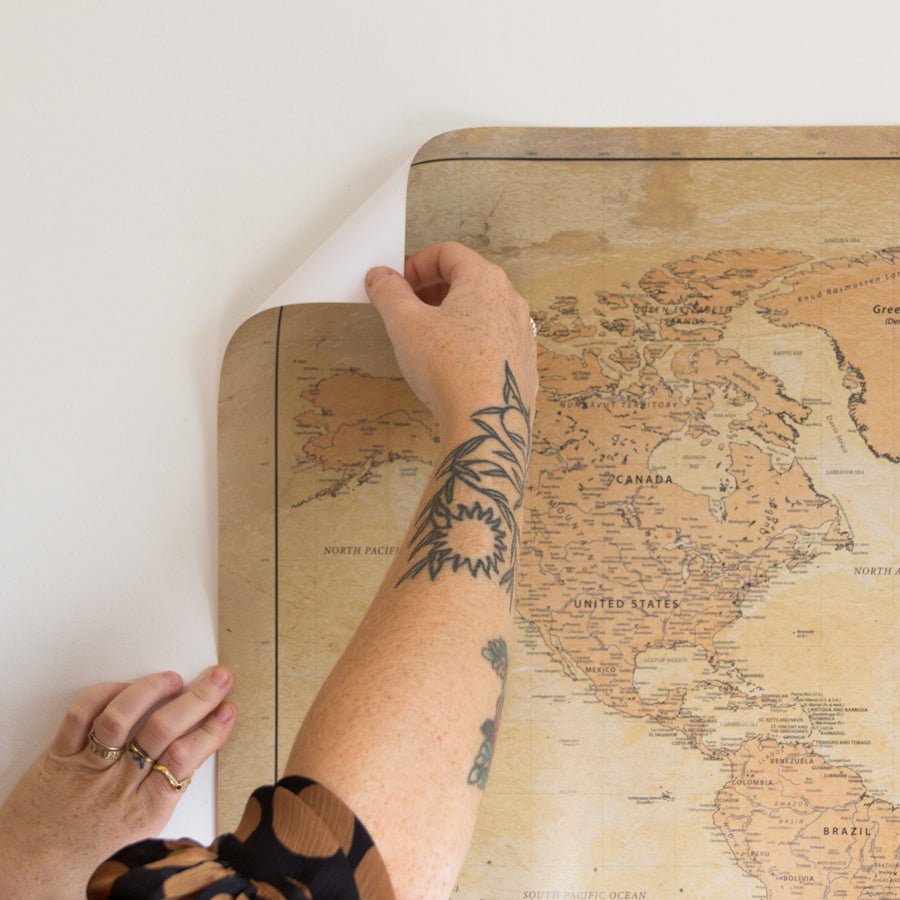 Lámina Mapamundi - Woody Map Poster - Misswood