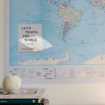 Lámina Mapamundi - Woody Map Poster - Misswood