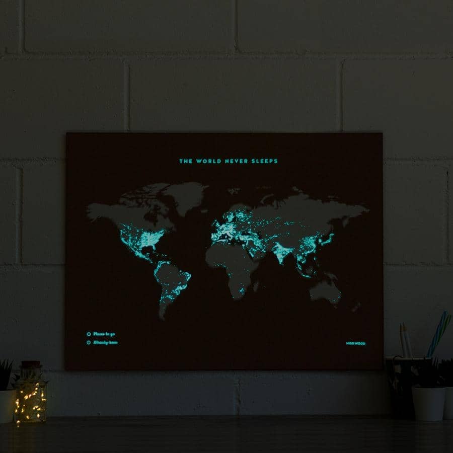 Mapa de corcho - Woody Map Fluor Edition - Misswood