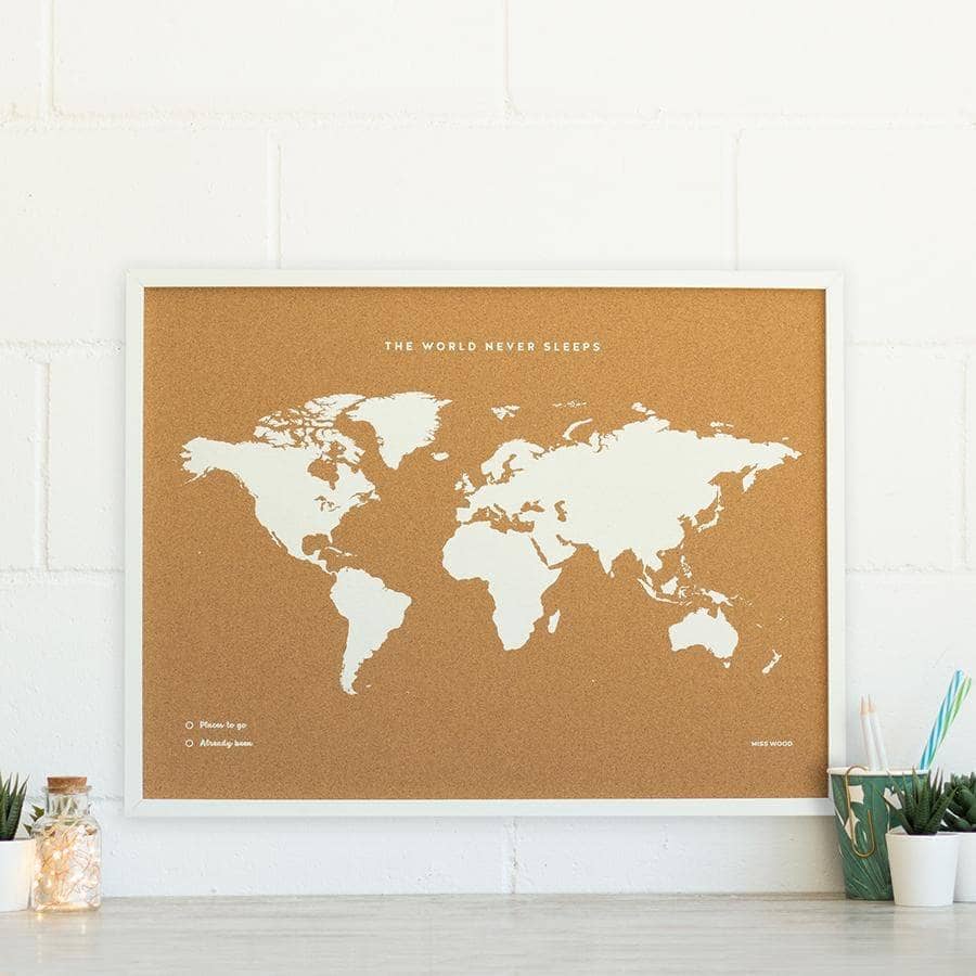 Mapa de corcho - Woody Map Fluor Edition - Misswood