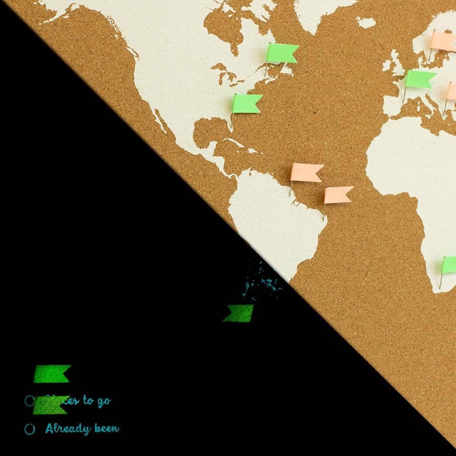Mapa de corcho - Woody Map Fluor Edition - Misswood