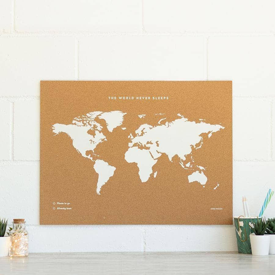 Mapa de corcho - Woody Map Fluor Edition - Misswood