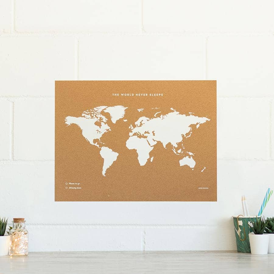 Mapa de corcho - Woody Map Fluor Edition - Misswood