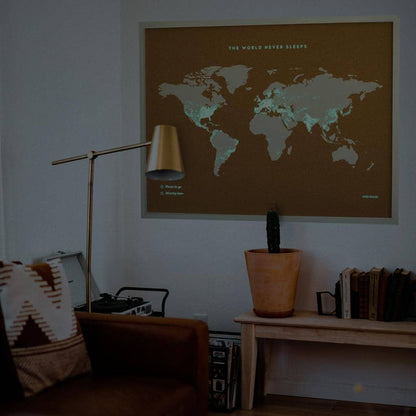 Mapa de corcho - Woody Map Fluor Edition - Misswood