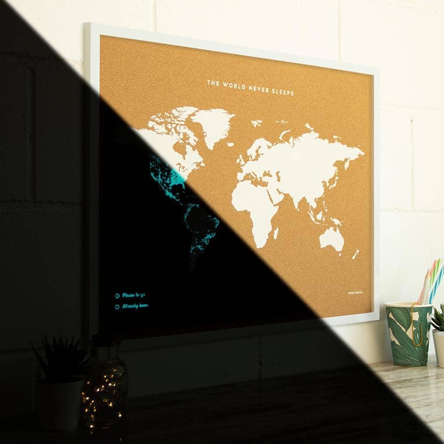 Mapa de corcho - Woody Map Fluor Edition - Misswood