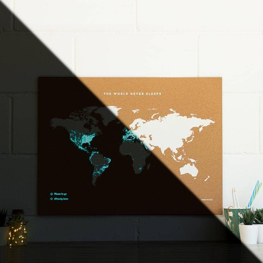 Mapa de corcho - Woody Map Fluor Edition - Misswood