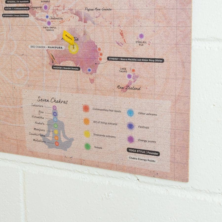 Mapa de corcho - Woody Map Namasté World - Misswood