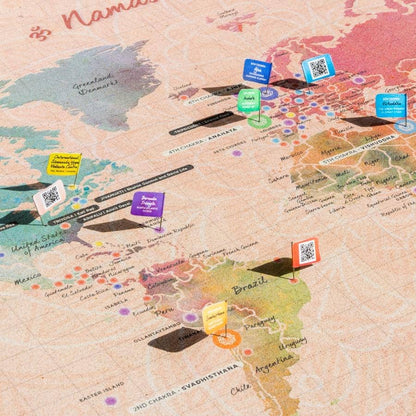 Mapa de corcho - Woody Map Namasté World - Misswood