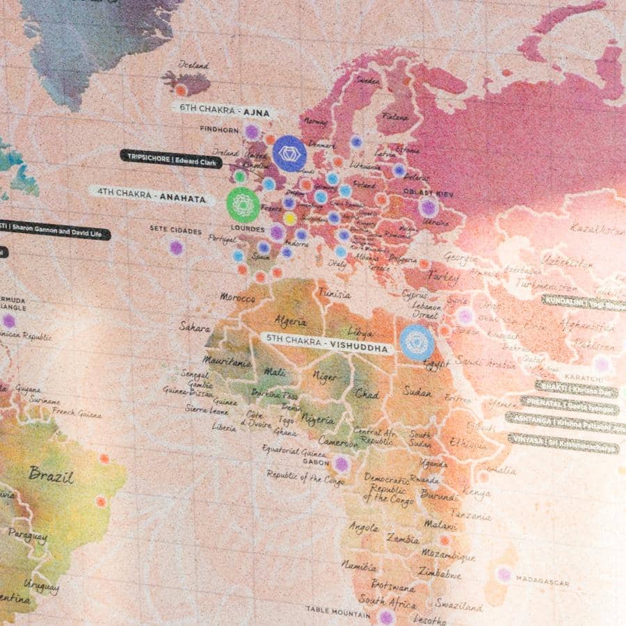 Mapa de corcho - Woody Map Namasté World - Misswood