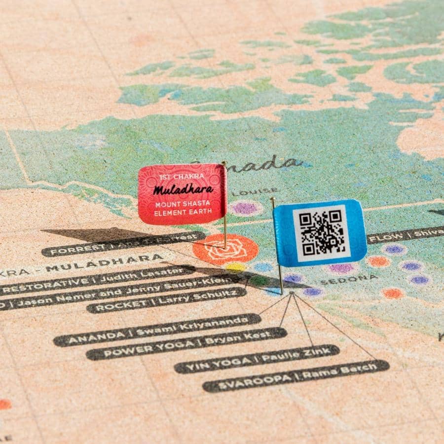 Mapa de corcho - Woody Map Namasté World - Misswood