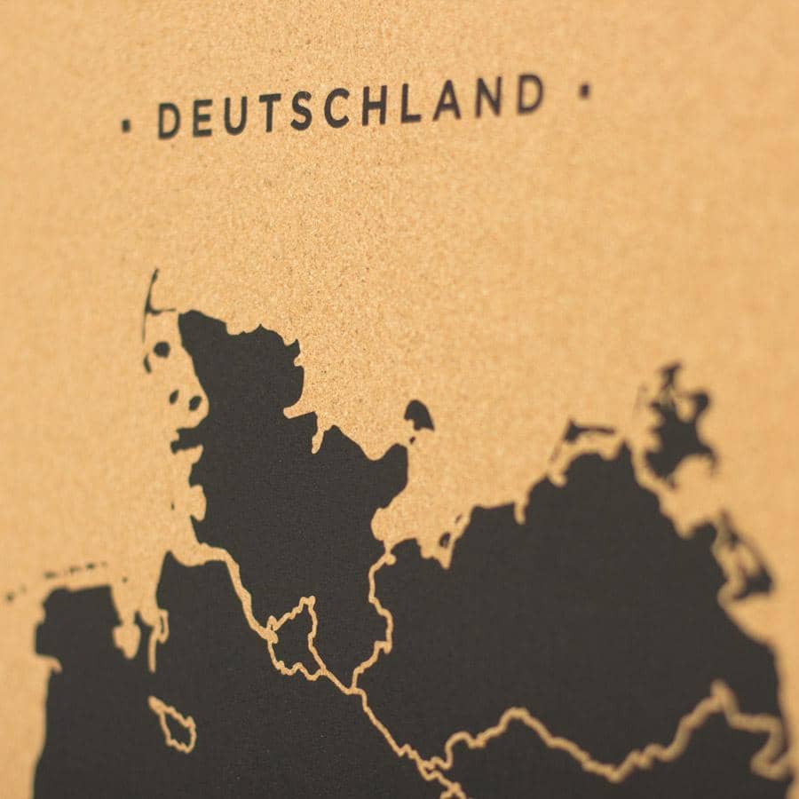 Mapa de corcho - Woody Map Natural Alemania - Misswood