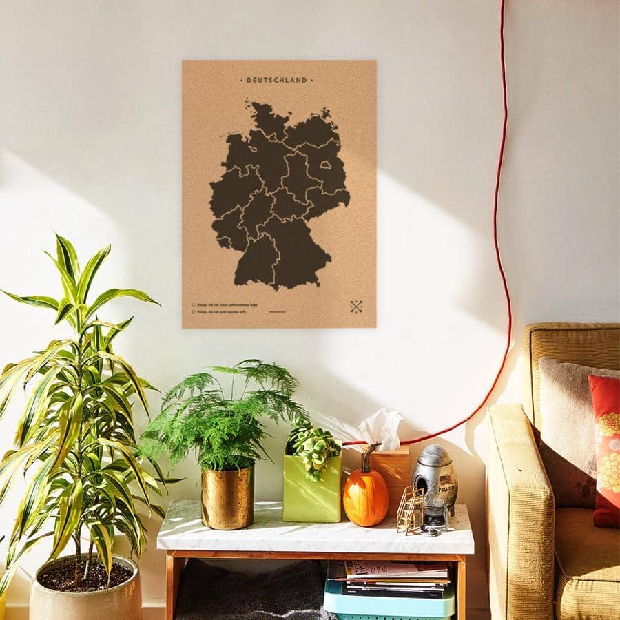 Mapa de corcho - Woody Map Natural Alemania - Misswood