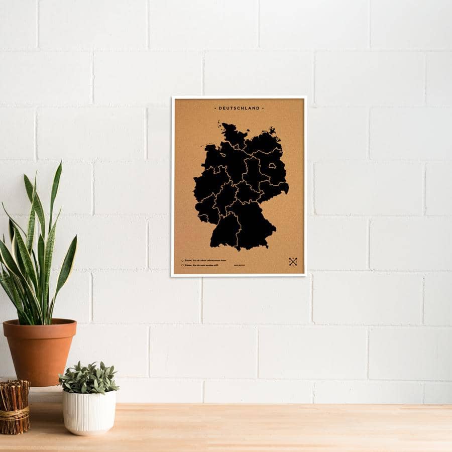 Mapa de corcho - Woody Map Natural Alemania - Misswood