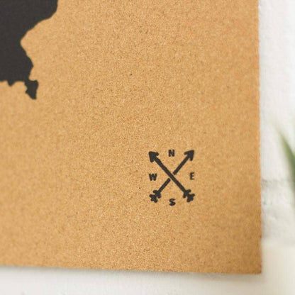 Mapa de corcho - Woody Map Natural Alemania - Misswood