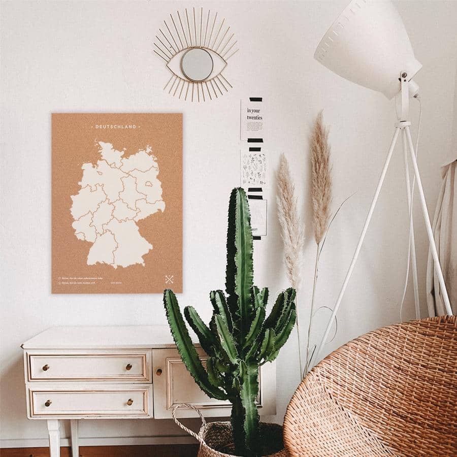 Mapa de corcho - Woody Map Natural Alemania - Misswood