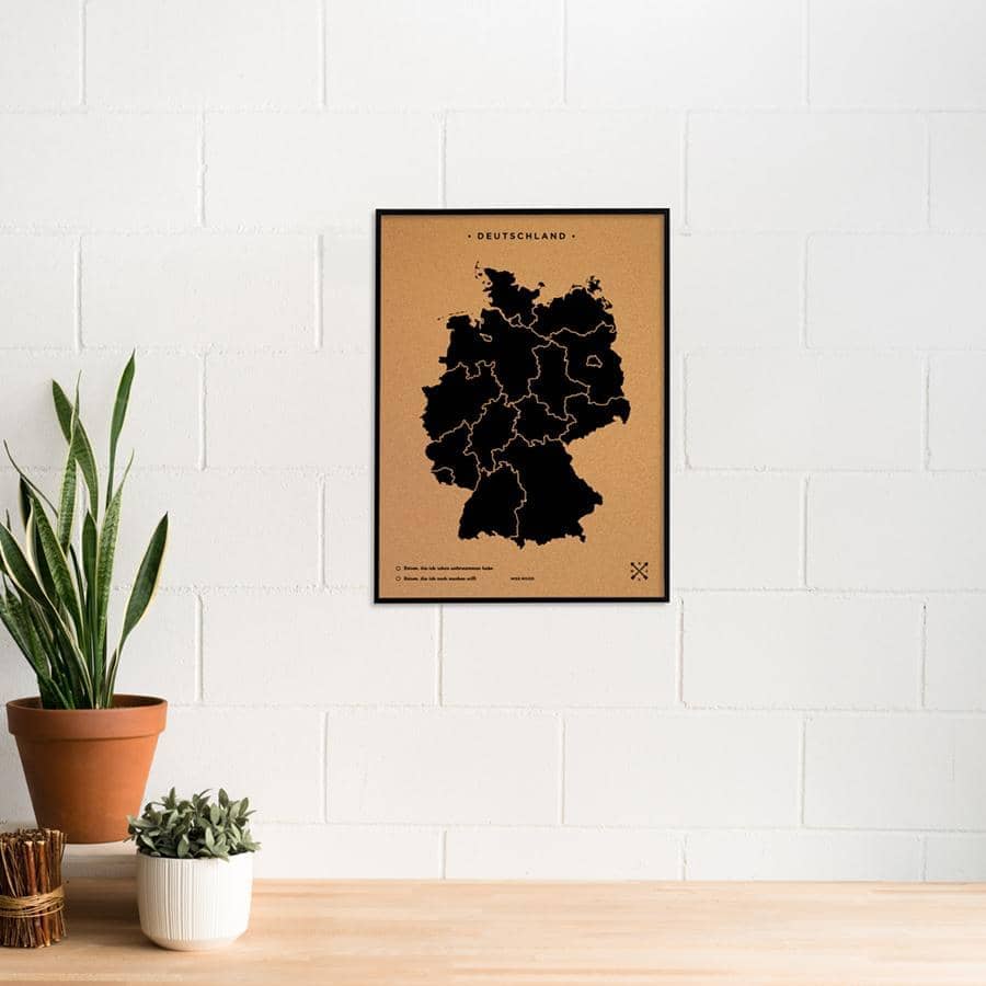 Mapa de corcho - Woody Map Natural Alemania - Misswood