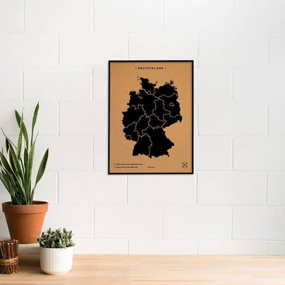 Mapa de corcho - Woody Map Natural Alemania - Misswood
