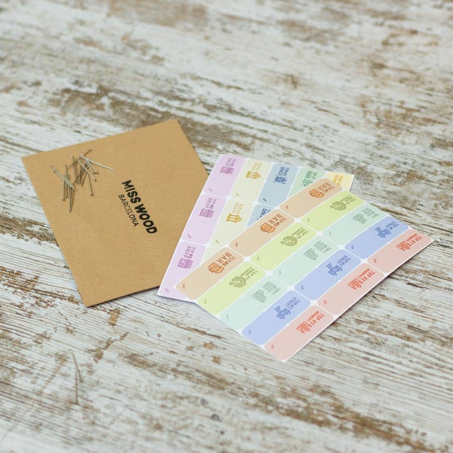 Mapa de corcho - Woody Map Natural Amsterdam - Misswood