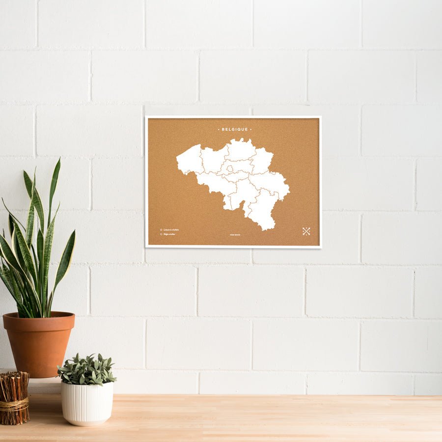 Mapa de corcho - Woody Map Natural Bélgica - Misswood