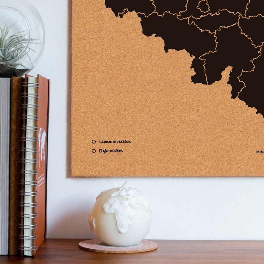 Mapa de corcho - Woody Map Natural Bélgica - Misswood
