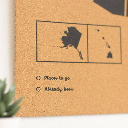 Mapa de corcho - Woody Map Natural EE.UU. - Misswood