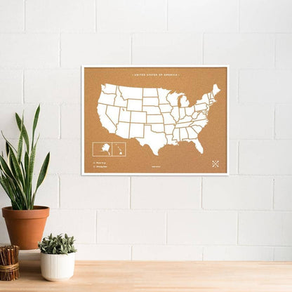 Mapa de corcho - Woody Map Natural EE.UU. - Misswood